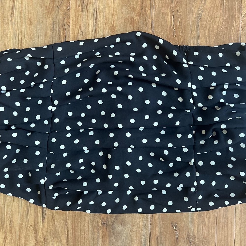 Express Polka Dot Strapless Tieback Crop Top “L”